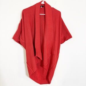 Jarbo knit cotton open front short sleeve cardigan sweater